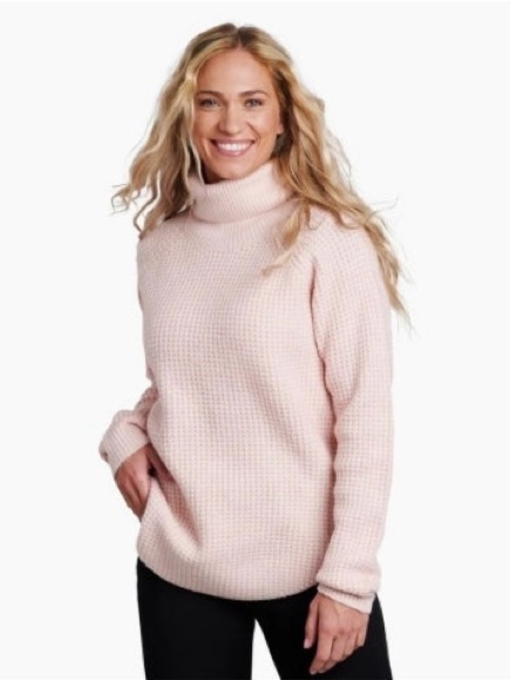 KÜHL Pink Knit Turtleneck Sweater NWT size Med, light pink color